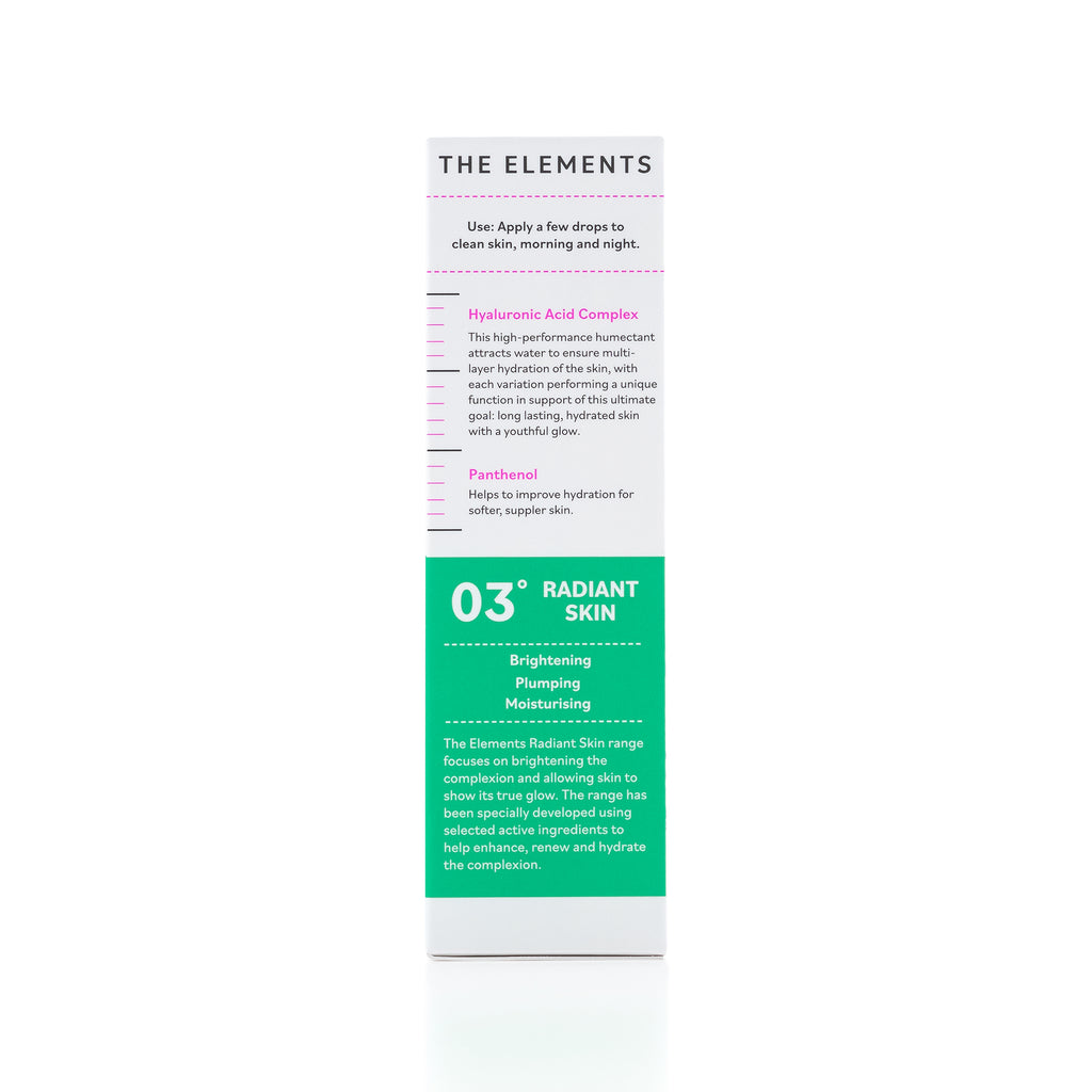 The Elements 4D Hyaluronic Serum ingredient information