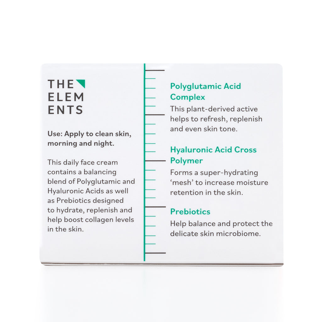 The Elements Biome-Balance Hydration Cream ingredients